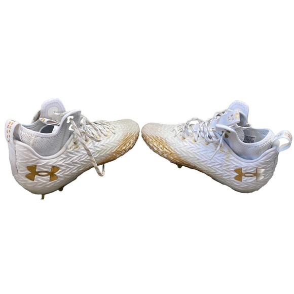 Under Armour Football Cleats MC Spotlight Clone White Gold Men\'s Size 12 main image 7